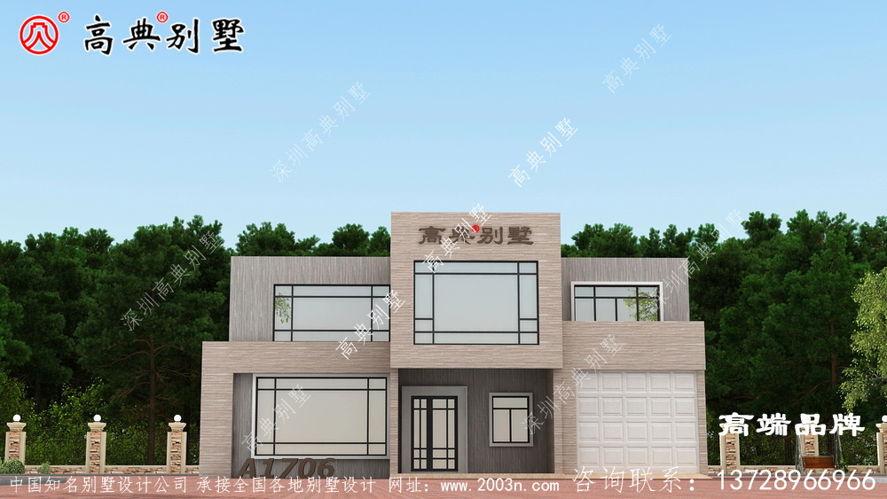 这款超潮流的现代小别墅，清新自然，让人一见钟情。